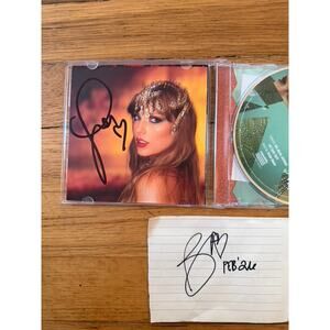 Taylor Swift Authentic Life of a Showgirl CD Photo #1 Signed